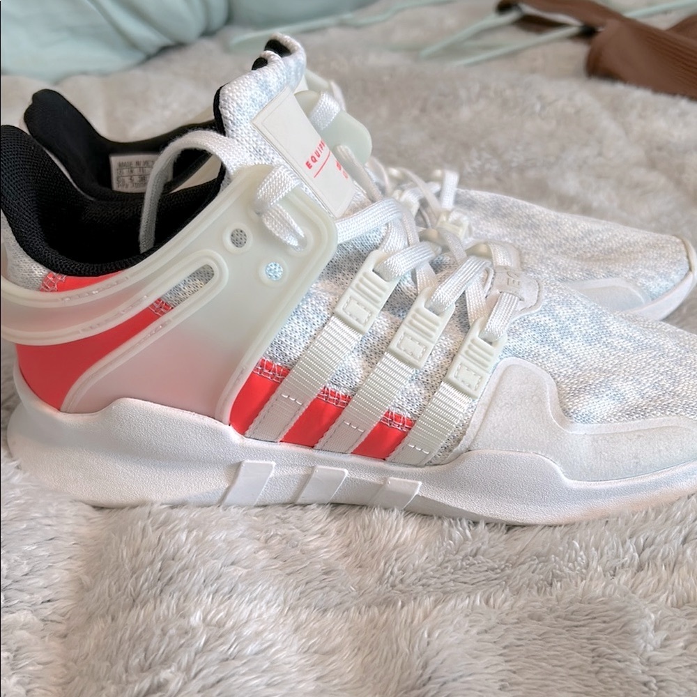 adidas White and Pink Athletic Shoes - Picture 7 of 8